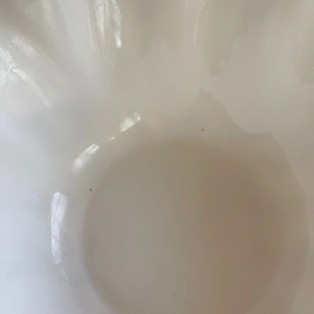 Vintage White Scalloped Ceramic Bowl